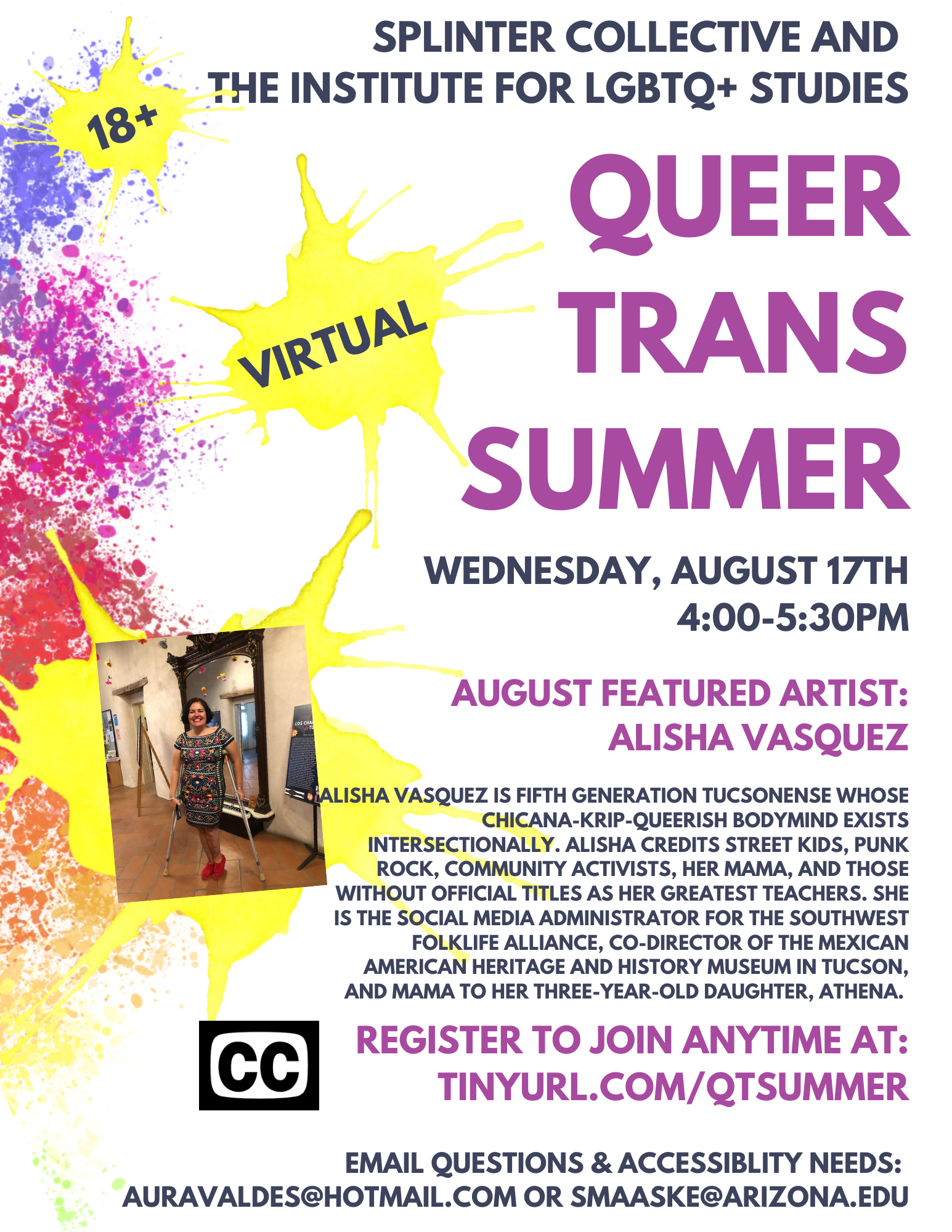 Queer Trans Summer Flyer from 2022